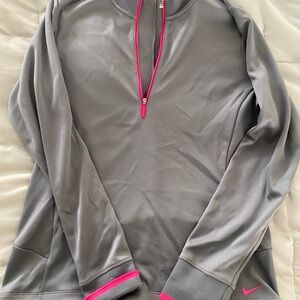 Nike Golf Gray and Pink Dri-FIT Top